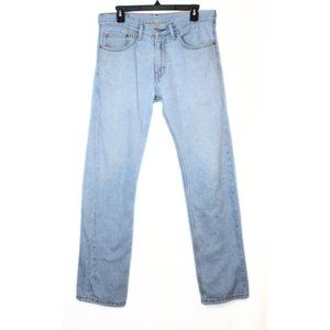 Levi's 505 mens jeans size 31x32 light wash denim straight leg classic cotton